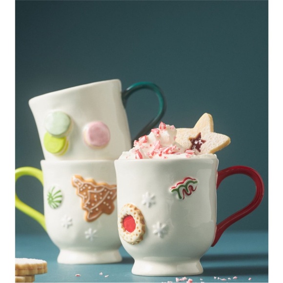🔴NWT Anthropologie Holifaye Christmas Mug-red - Picture 3 of 6